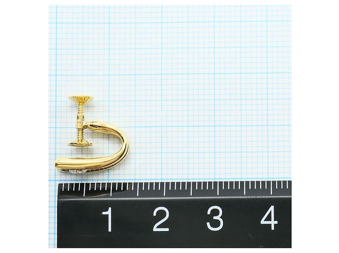 Autre Marque Orecchini a clip in oro giallo 18K con diamanti D'oro - vista 6