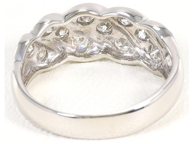 Autre Marque PT900 Platin-Bandring mit Diamant - Ansicht 4