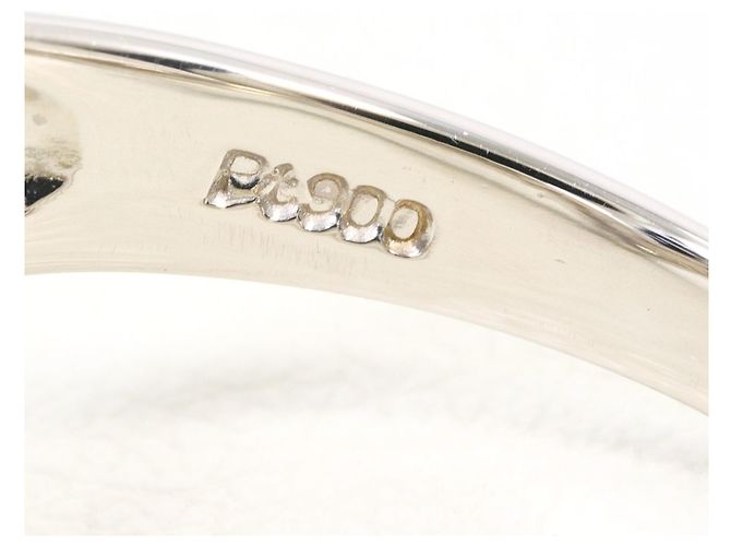 Autre Marque Platin-Bandring mit Diamant - Ansicht 5