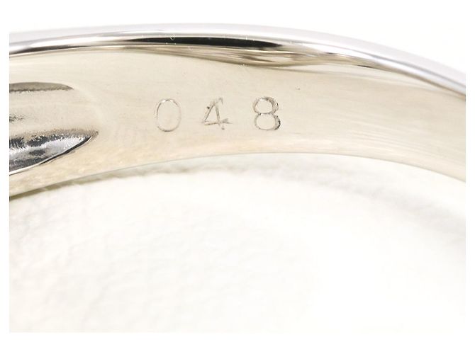 Autre Marque Platin-Bandring mit Diamant - Ansicht 6