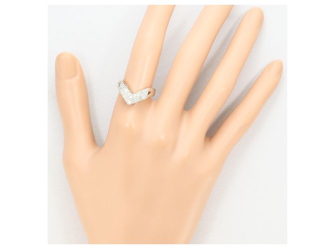 Autre Marque Platin-Bandring mit Diamant - Ansicht 7