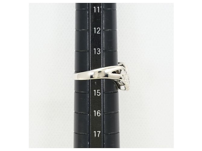 Autre Marque Platin-Bandring mit Diamant - Ansicht 8