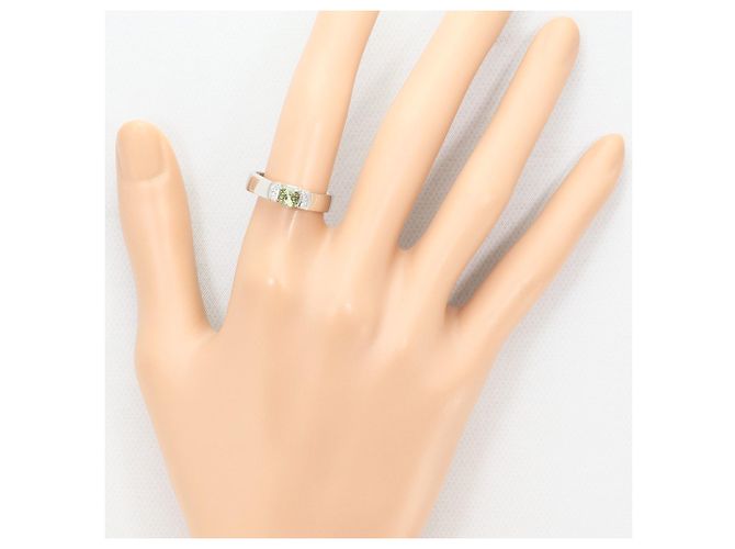 Autre Marque Anel aliança de platina com safira e diamante - vista 7
