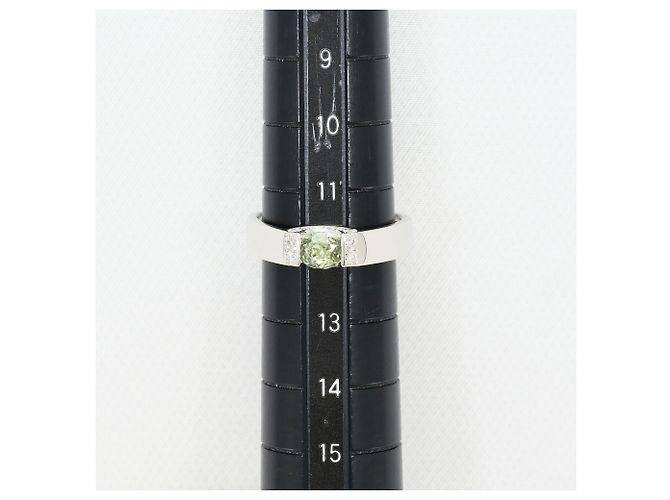 Autre Marque Anel aliança de platina com safira e diamante - vista 8