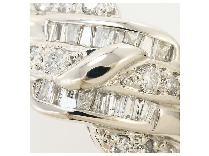 Autre Marque PT900 Platin-Bandring mit Diamant - Ansicht 2