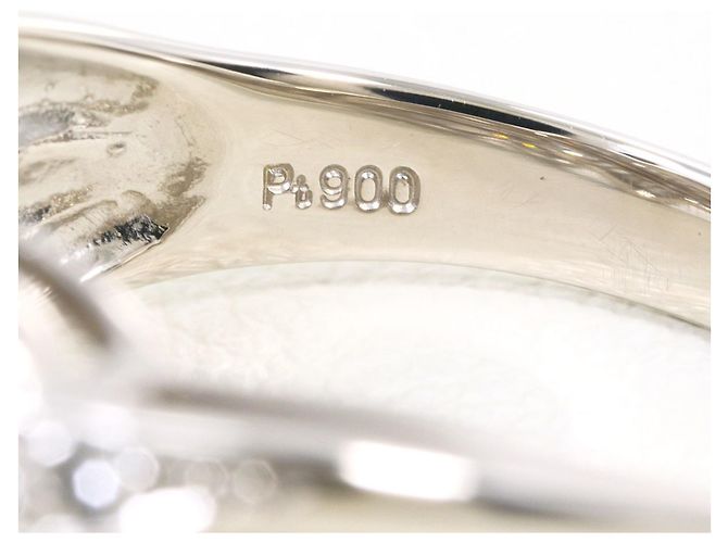 Autre Marque PT900 Platin-Bandring mit Diamant - Ansicht 5