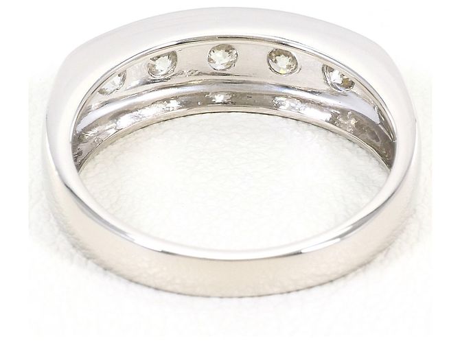 Autre Marque PT900 Platin-Ehering mit Diamant - Ansicht 4