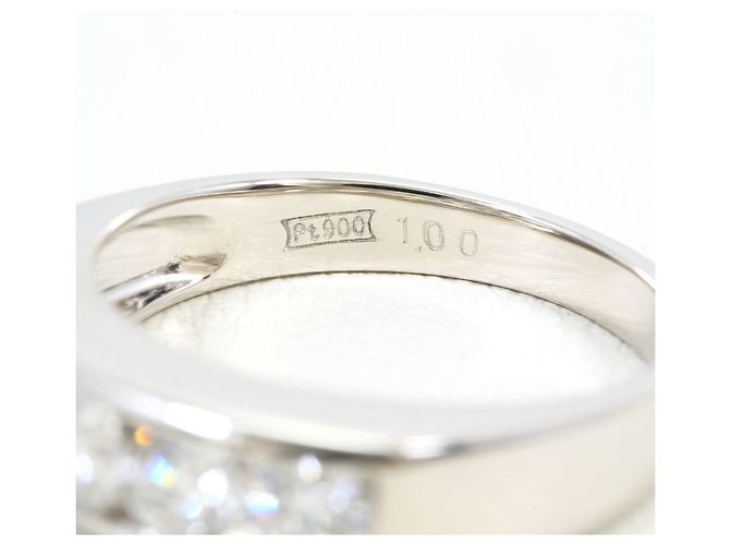 Autre Marque PT900 Platin-Ehering mit Diamant - Ansicht 5