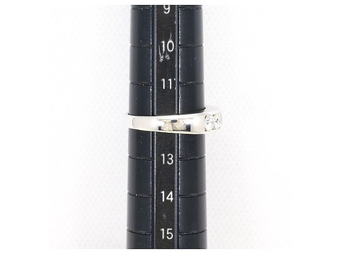 Autre Marque PT900 Platin-Ehering mit Diamant - Ansicht 7