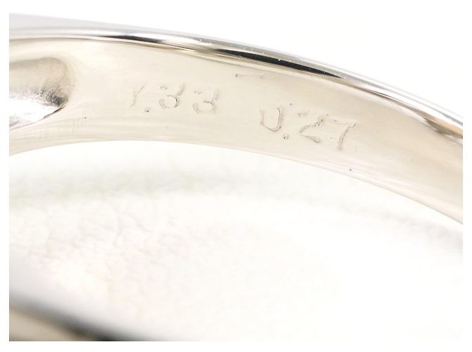 Autre Marque Platin-Bandring mit Opal und Diamant - Ansicht 7
