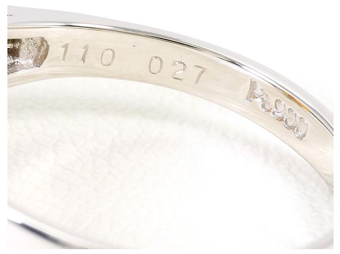 Autre Marque Platinum Band Ring with Opal and Diamond - view 6