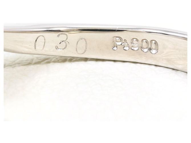 Autre Marque Platin-Ehering mit Diamant - Ansicht 5