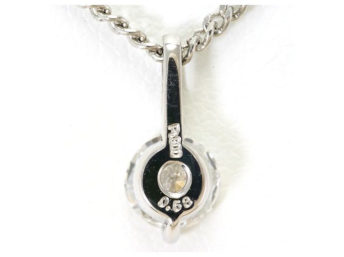 Autre Marque Collar de platino con colgante de diamante - vista 4