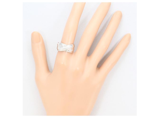 Autre Marque Ehering aus 14K Weißgold mit Diamant - Ansicht 6