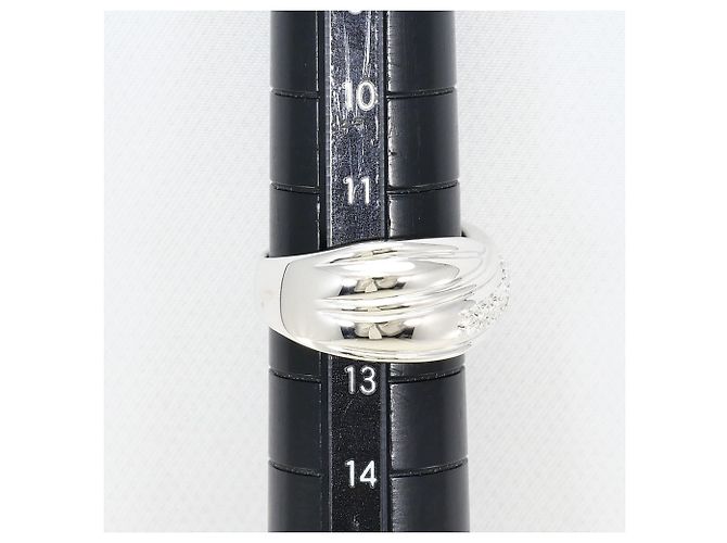 Autre Marque Ehering aus 14K Weißgold mit Diamant - Ansicht 7