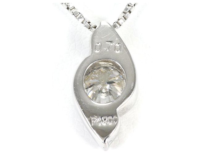 Autre Marque Platinhalskette mit Diamantanhänger - Ansicht 3