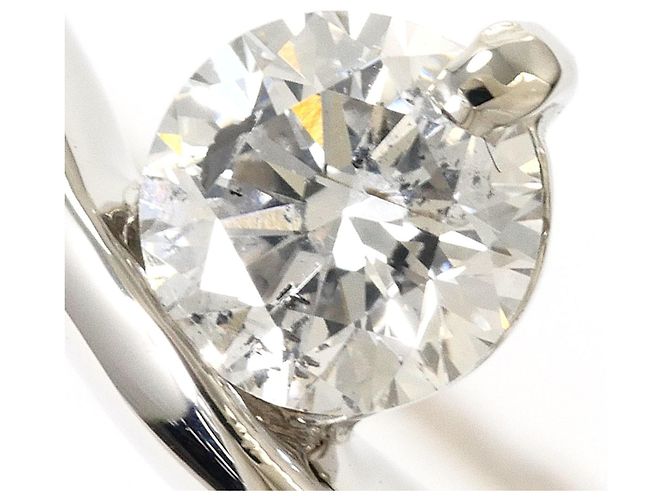 Autre Marque PT900 Platin-Ehering mit Diamant - Ansicht 2