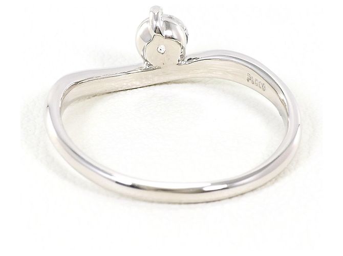 Autre Marque PT900 Platin-Ehering mit Diamant - Ansicht 4