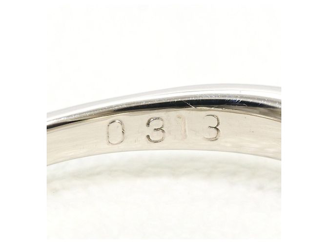 Autre Marque PT900 Platin-Ehering mit Diamant - Ansicht 6