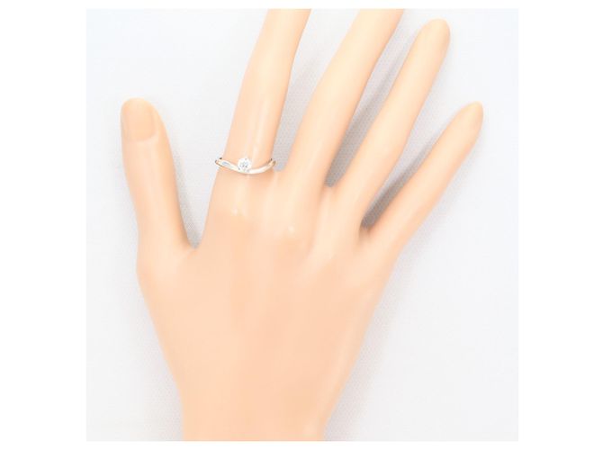 Autre Marque PT900 Platin-Ehering mit Diamant - Ansicht 7