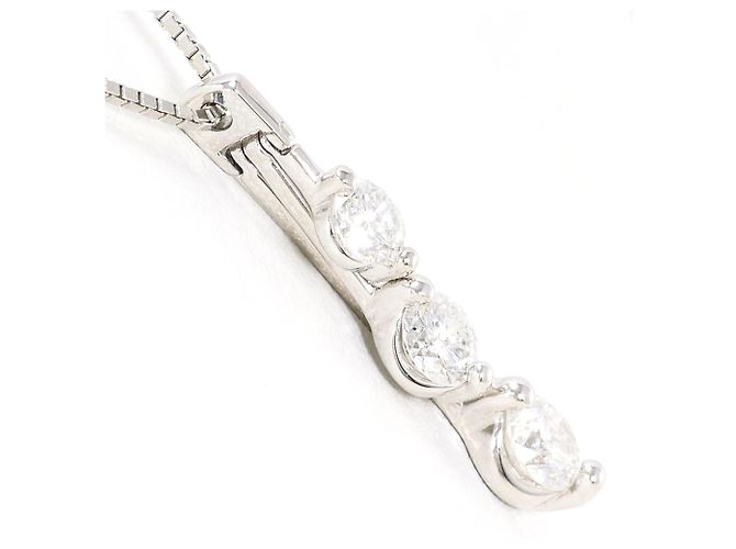 Autre Marque Platin- und Diamantcollier - Ansicht 2
