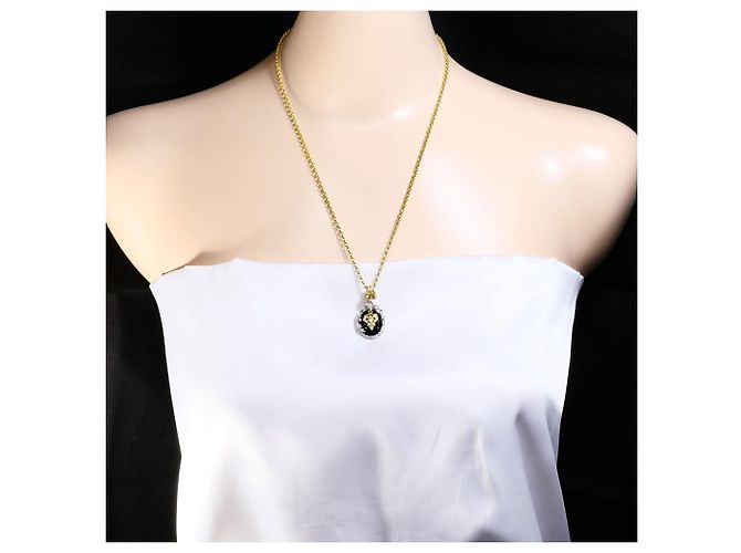 Autre Marque Collana in oro giallo 18K e platino con onice e diamante Nero D'oro - vista 6