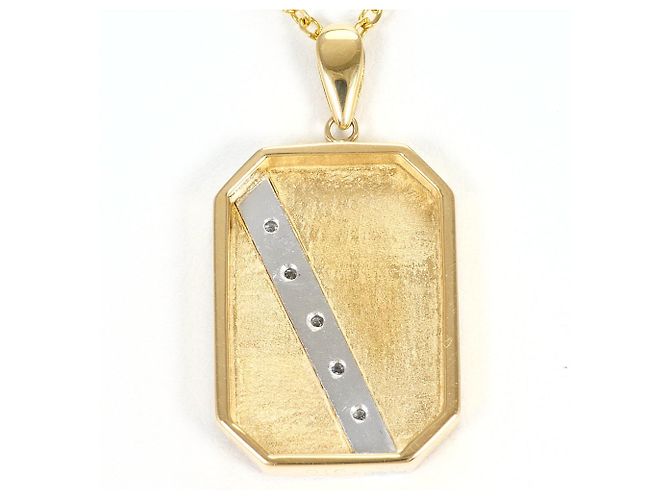 Autre Marque Collana in platino PT900 e oro giallo 18K con diamante D'oro - vista 3