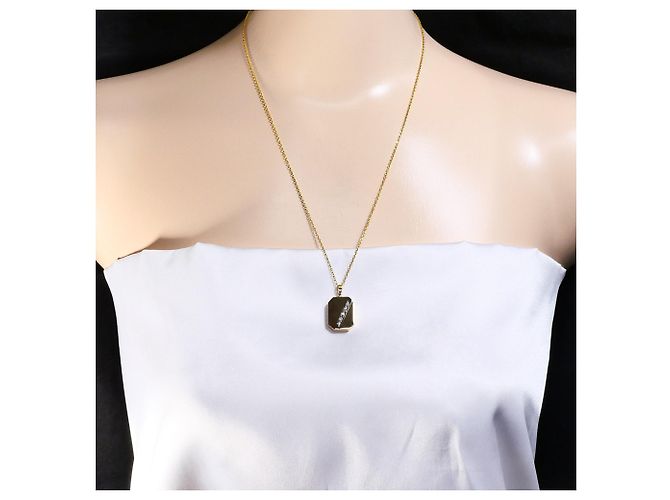 Autre Marque Collana in platino PT900 e oro giallo 18K con diamante D'oro - vista 6
