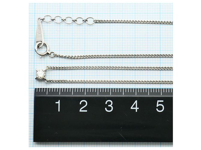 Autre Marque Platin-Halskette PT850 mit Diamant - Ansicht 5