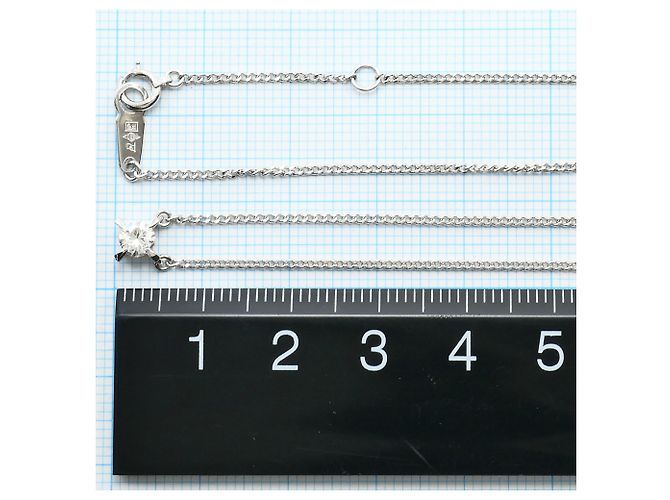 Autre Marque Platin-Halskette PT850 mit Diamant - Ansicht 5