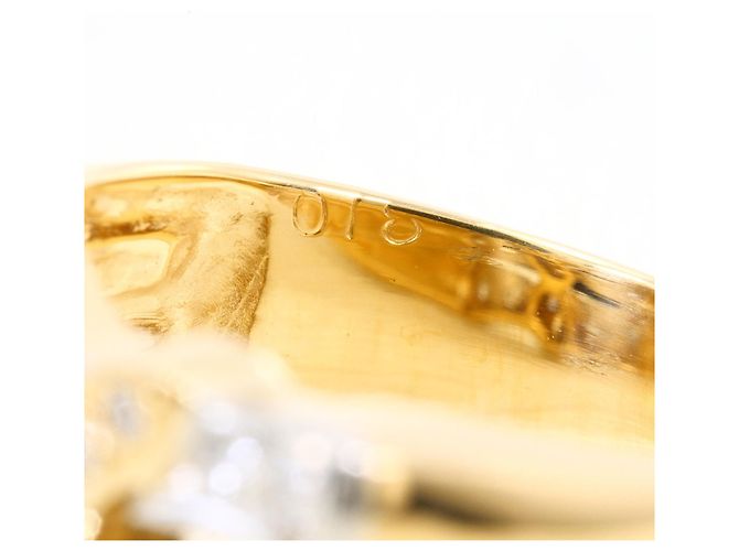 Autre Marque Anello fede in platino PT900 e oro giallo 18K con diamante D'oro - vista 5