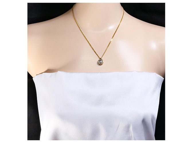 Autre Marque Collana in platino e oro giallo con diamante D'oro - vista 6