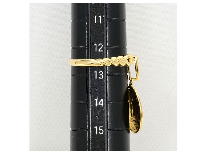 Autre Marque Goldbandring aus Gelbgold mit Diamant Golden - Ansicht 9
