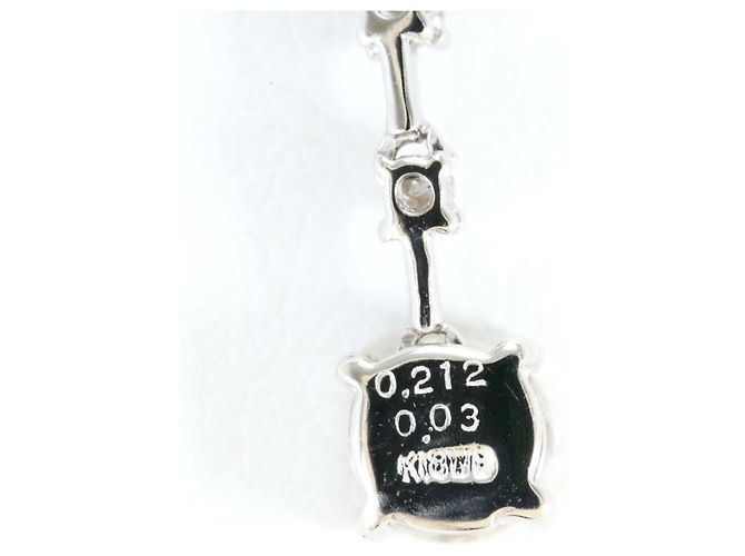 Autre Marque Collana in oro bianco 18K e platino con diamante D'oro - vista 4