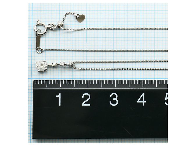 Autre Marque Collana in oro bianco 18K e platino con diamante D'oro - vista 5