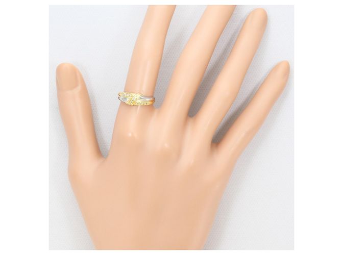 Autre Marque Anello a fascia elegante in platino e oro giallo D'oro - vista 6