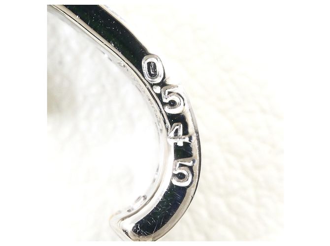 Autre Marque PT900 Platin Halbkreis-Ohrringe mit Diamant - Ansicht 4