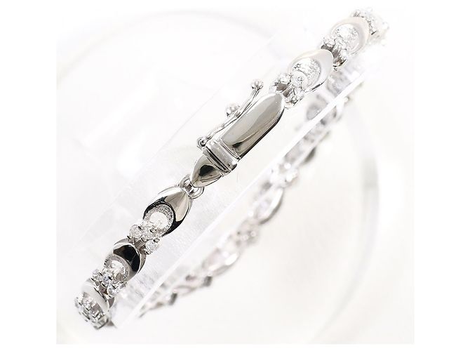 Autre Marque Bracciale con charm in platino PT850 e diamanti - vista 3