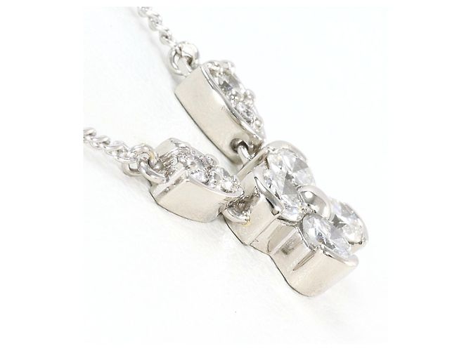 Autre Marque Platinhalskette mit Diamant - Ansicht 2