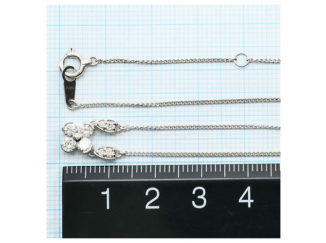 Autre Marque Platinhalskette mit Diamant - Ansicht 5
