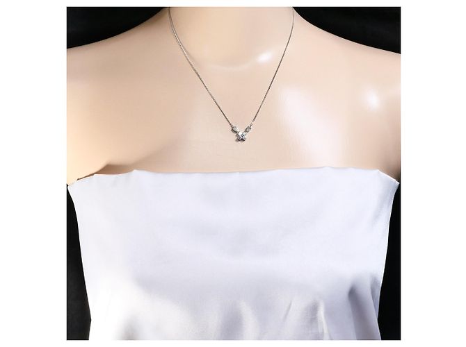 Autre Marque Platinhalskette mit Diamant - Ansicht 6