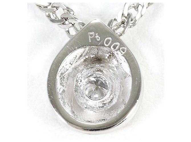 Autre Marque Platin-Halskette mit Diamant-Detail - Ansicht 3