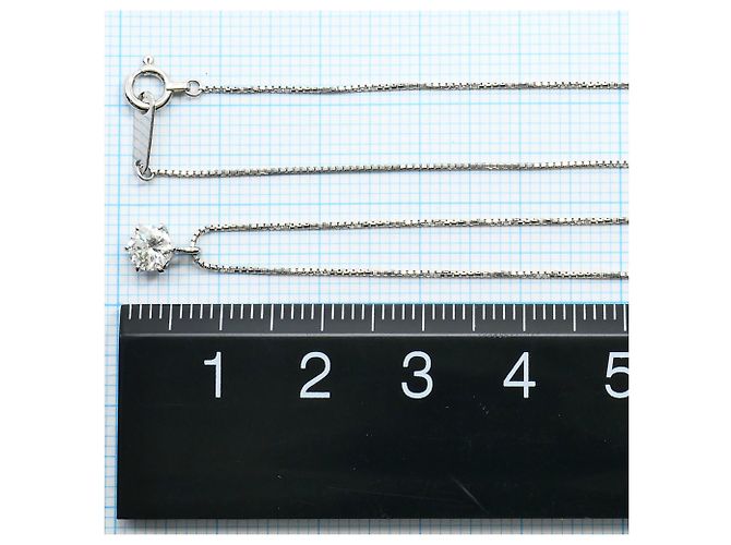 Autre Marque Platin-Diamant-Halskette - Ansicht 5