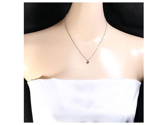 Autre Marque Platin-Diamant-Halskette - Ansicht 6
