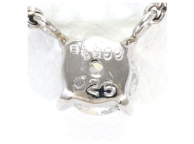 Autre Marque Platinhalskette mit Diamantanhänger - Ansicht 3
