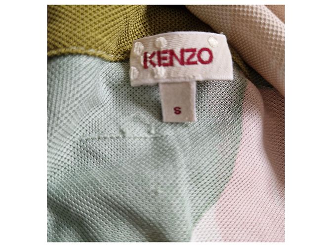 Kenzo Cárdigan de seda con estampado abstracto Castaño Rosa Beige Verde Gris - vista 5
