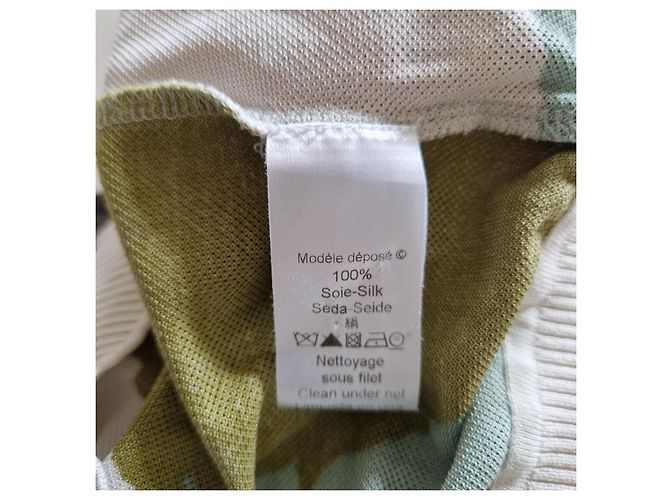 Kenzo Cárdigan de seda con estampado abstracto Castaño Rosa Beige Verde Gris - vista 6