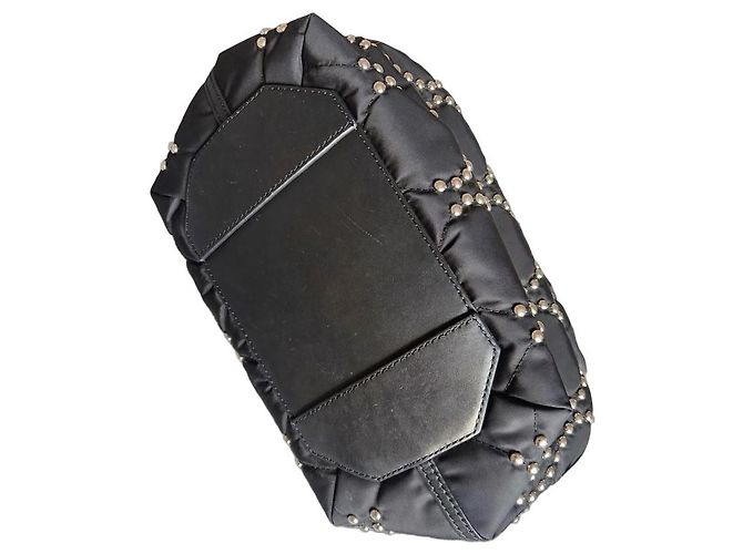 Alexander McQueen Borsa a mano in pelle trapuntata con borchie nera Nero - vista 2