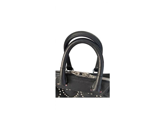 Alexander McQueen Borsa a mano in pelle trapuntata con borchie nera Nero - vista 4
