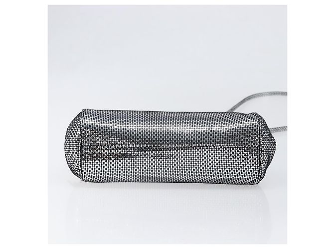 Borsa a tracolla in pelle Salvatore Ferragamo Gancini Chain Silver Auth hk4007V Argento - vista 5